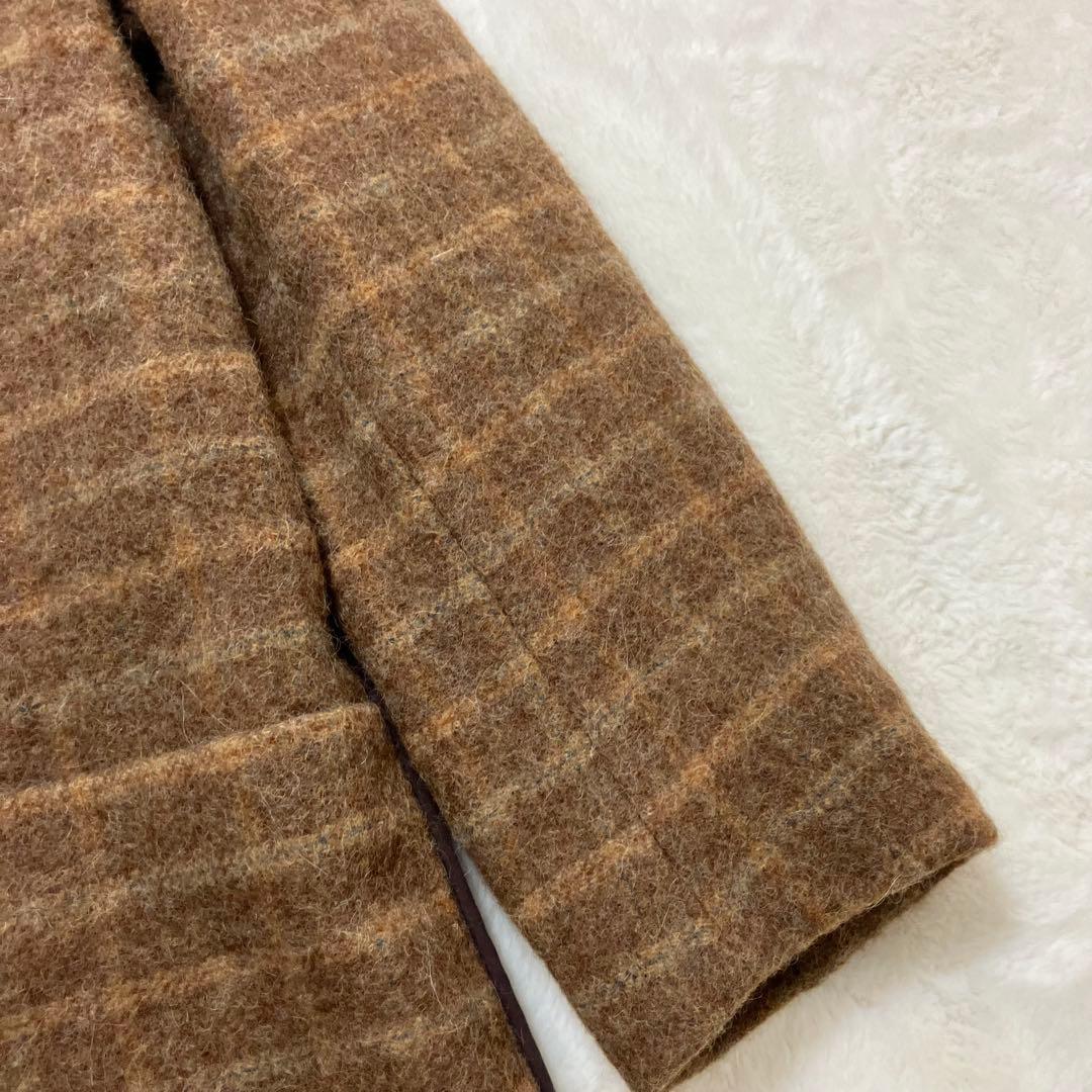 美品✨ドリスヴァンノッテン ウール チェック ピーコート 裏地キルティング中綿