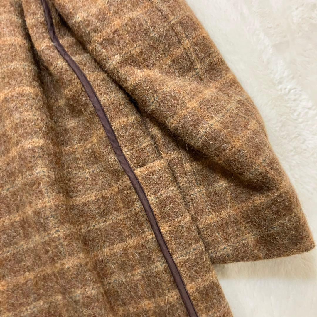 美品✨ドリスヴァンノッテン ウール チェック ピーコート 裏地キルティング中綿