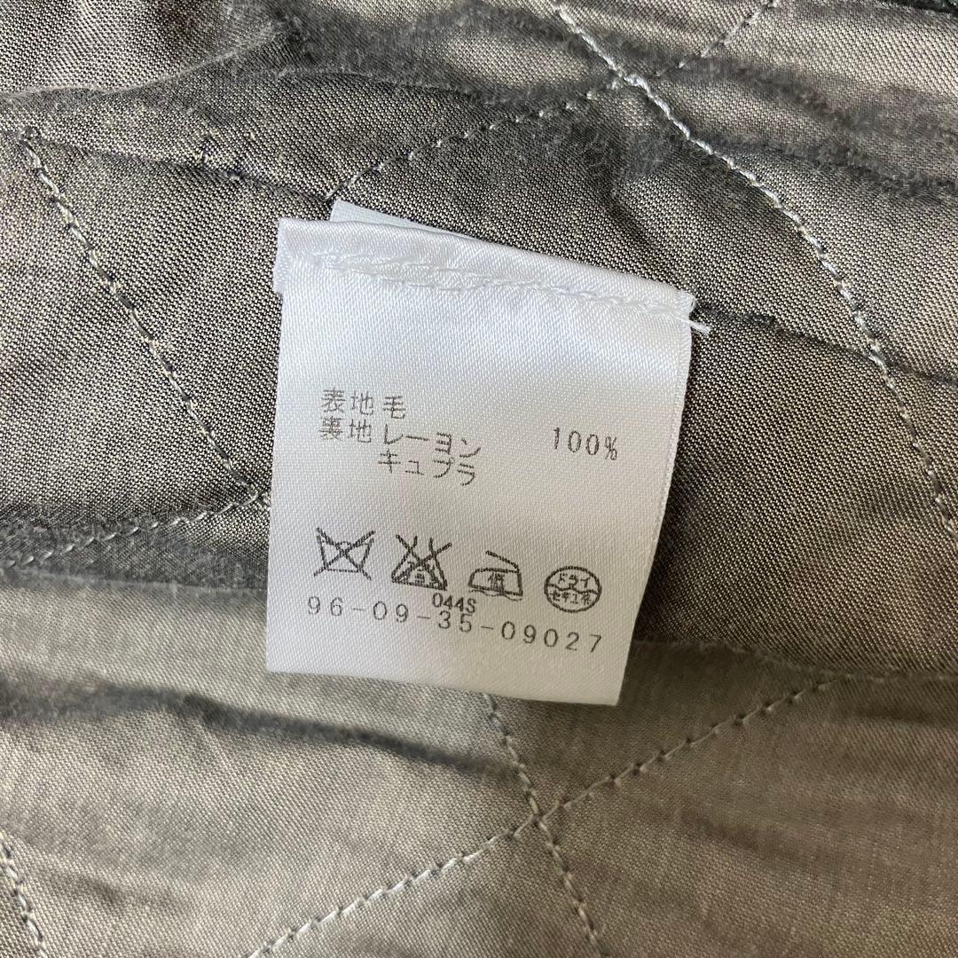 美品✨ドリスヴァンノッテン ウール チェック ピーコート 裏地キルティング中綿