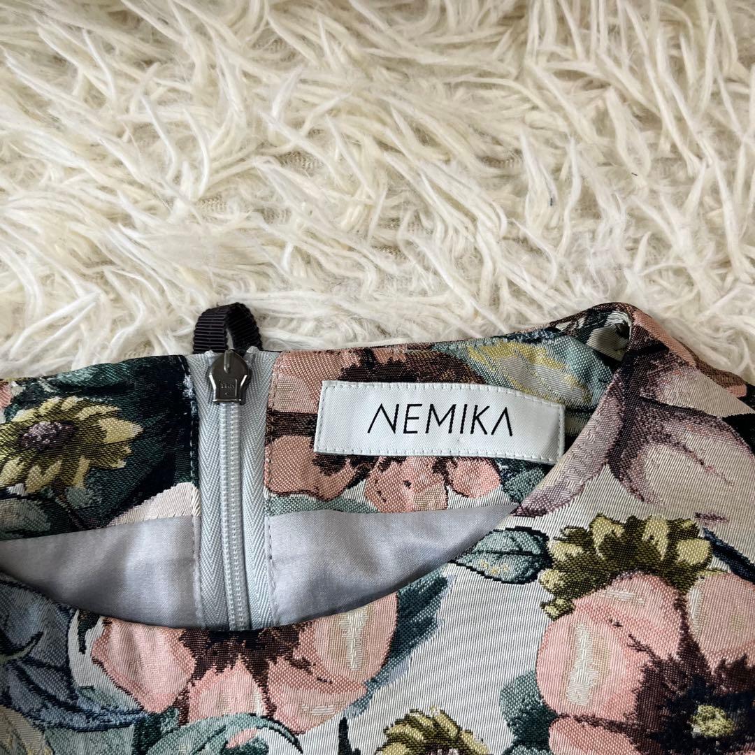 NEMIKA ネミカ　レリアン　ジャガード　花柄　ワンピース