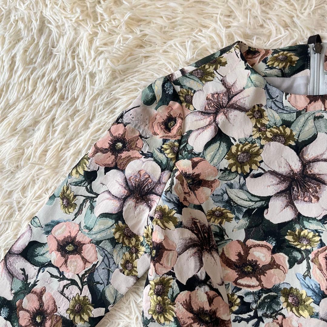 NEMIKA ネミカ　レリアン　ジャガード　花柄　ワンピース