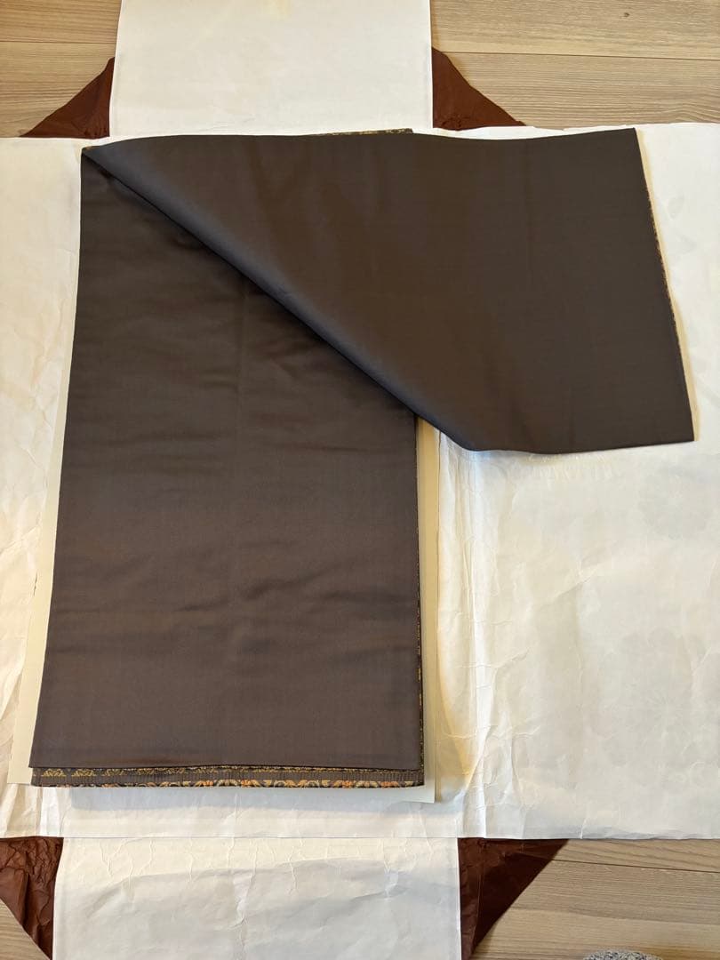 西陣陰山織物謹製 箔屋清兵衛 正絹 全通 袋帯 花文華文