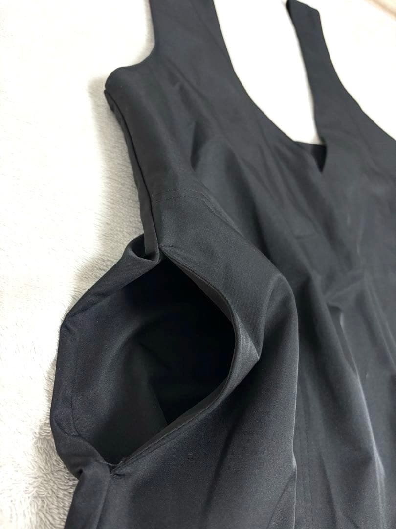 アンミヌ UNMINOU スカラップオールインワン　黒　ブラック