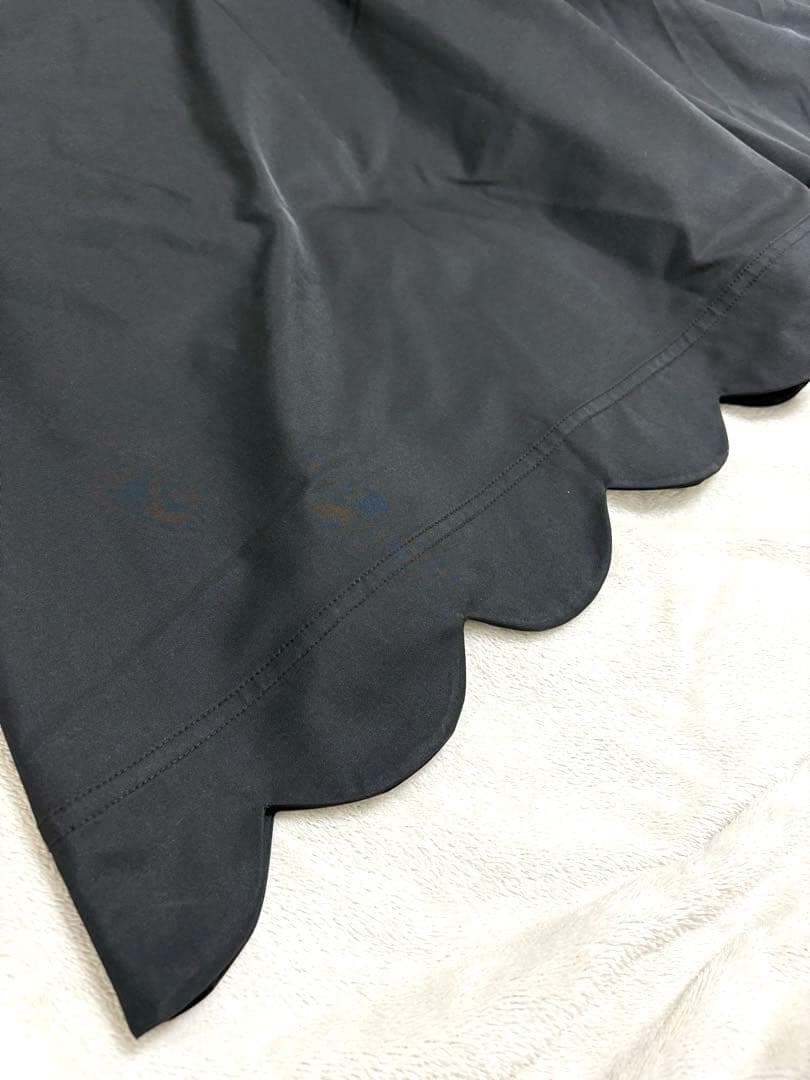 アンミヌ UNMINOU スカラップオールインワン　黒　ブラック