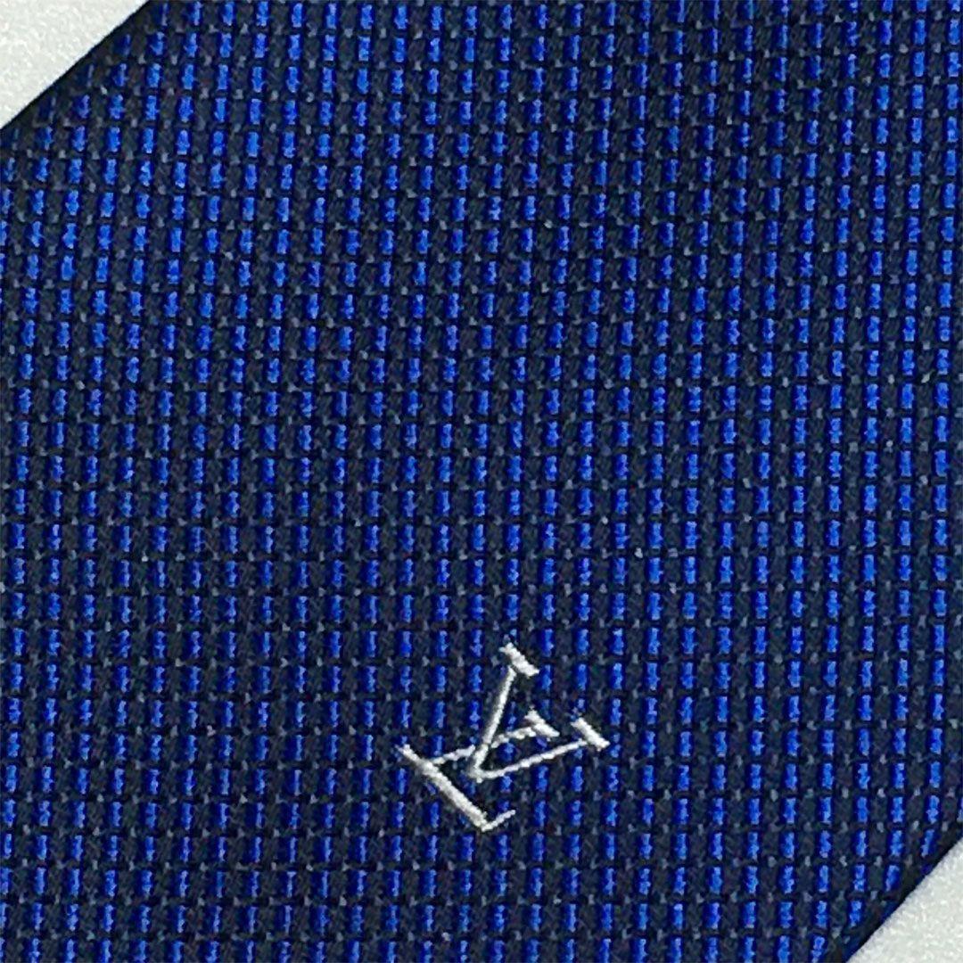 未使用級 ルイヴィトン Louis Vuitton ネクタイ シルク ブルー