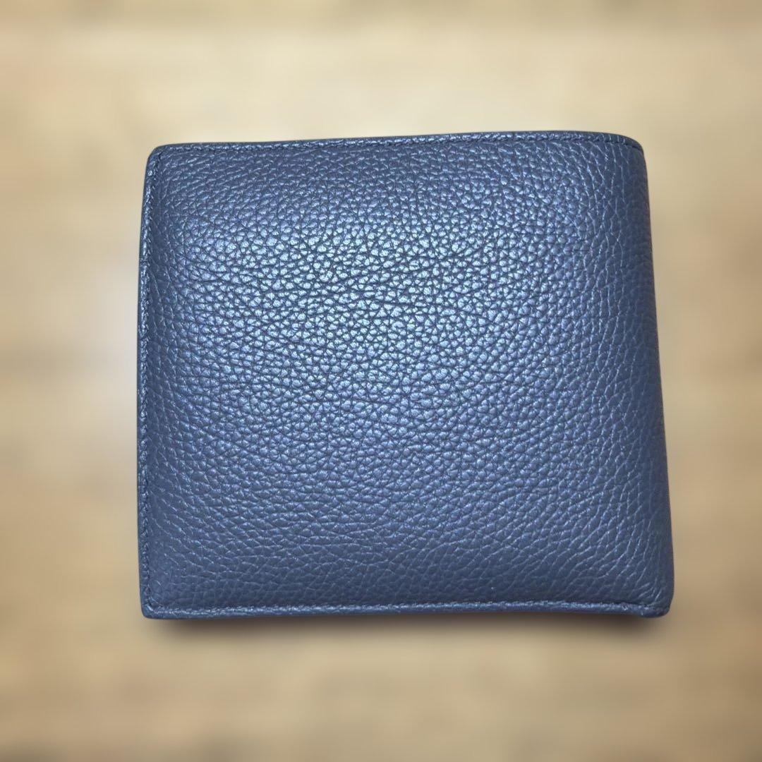 ⭐️ 新型 極美品 ブルガリ ブルガリマン 二つ折り財布 ダーク グレー 鑑定済