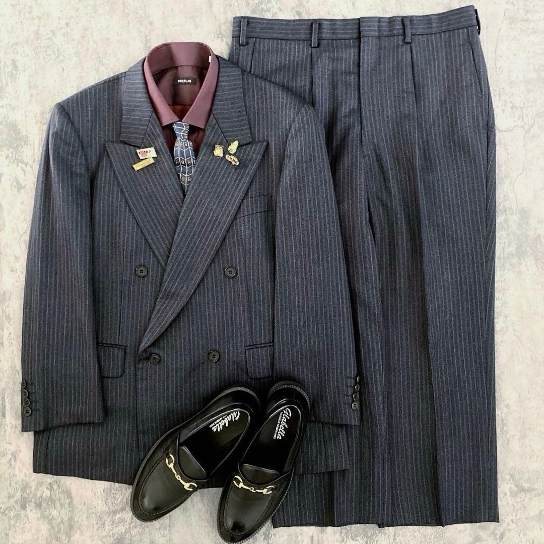 【極美品】極上カシミヤ Zegna ダブルブレストスーツ× FENDIネクタイ