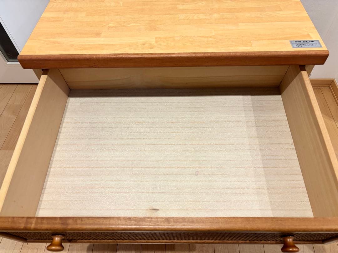 ラタン　３段チェスト