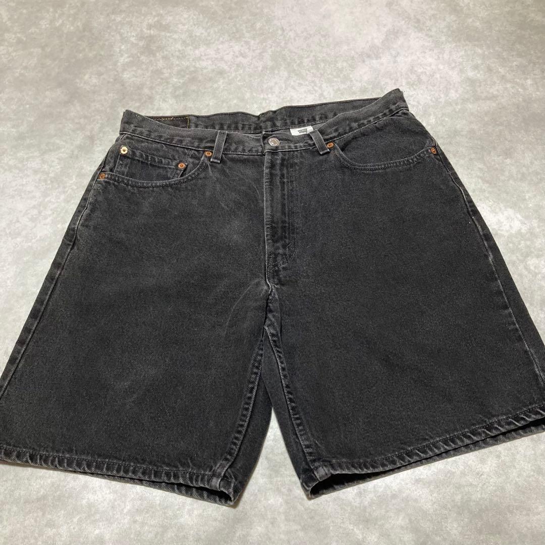 リーバイス　Levis 550 ブラック デニム ショーツ　ハーフパンツ　34
