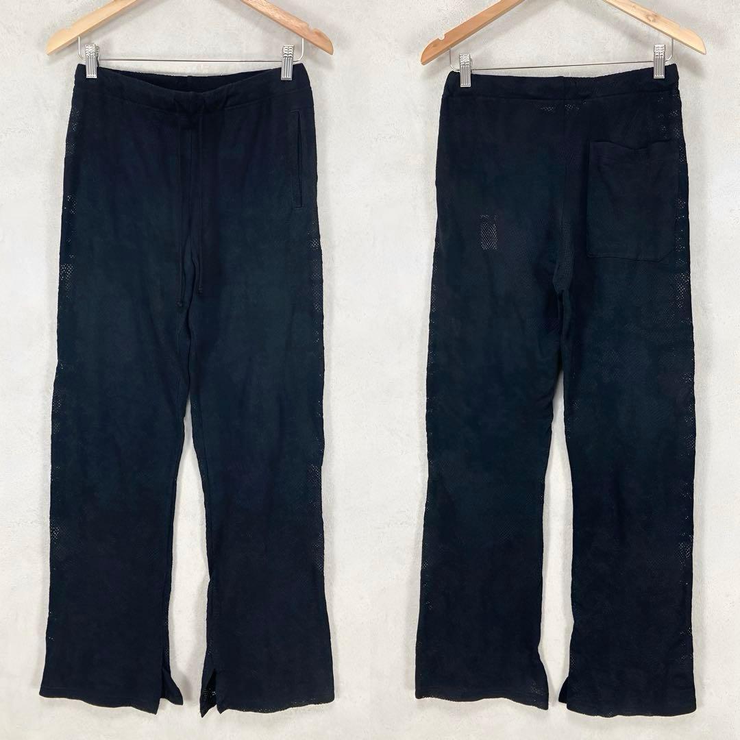 Y's LACE JACQUARD SLIM PANTS 黒2