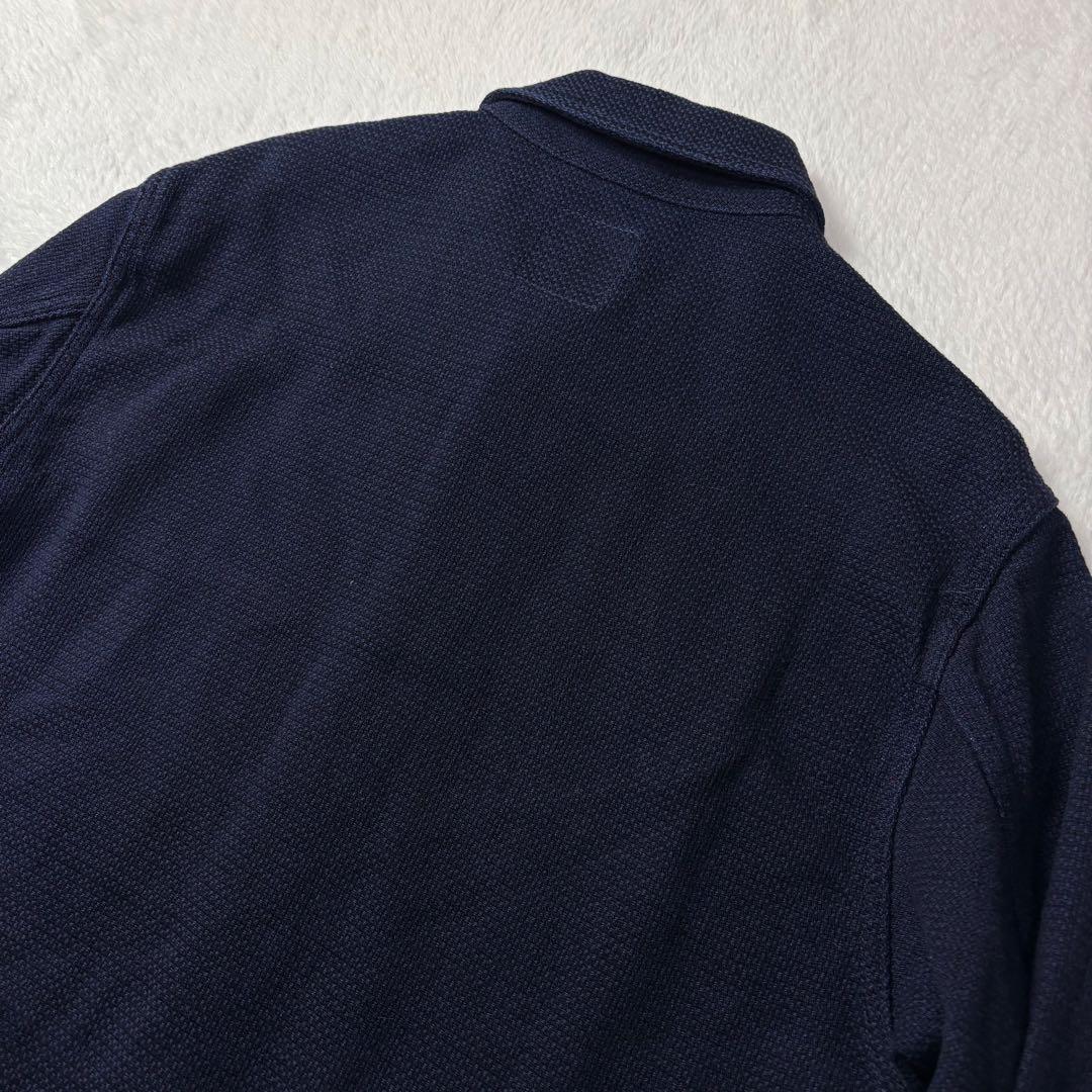 size40 刺し子 桃太郎ジーンズ カバーオール デニム 日本製 インディゴ