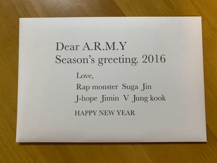 ※即購入不可※BTS season's greeting 2016