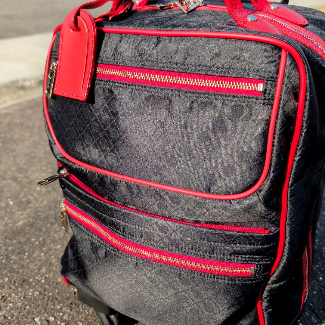 ゲラルディーニ 4輪 キャリーケース 総柄 ソフティ 機内持込可 ブラック