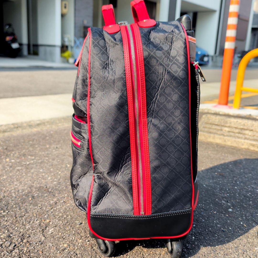 ゲラルディーニ 4輪 キャリーケース 総柄 ソフティ 機内持込可 ブラック