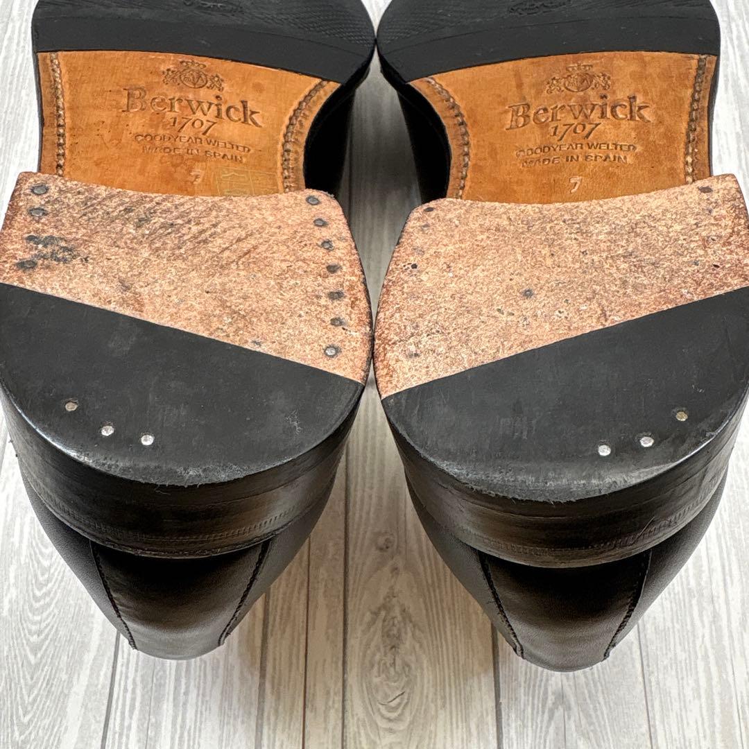 Berwick バーウィック 5217 ブラック ストレートチップ UK7