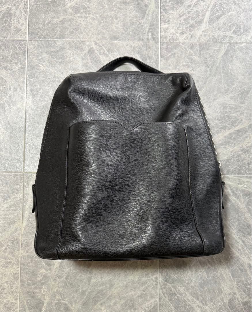 VALEXTRA ヴァレクストラ Vライン レザー リュック バックパック