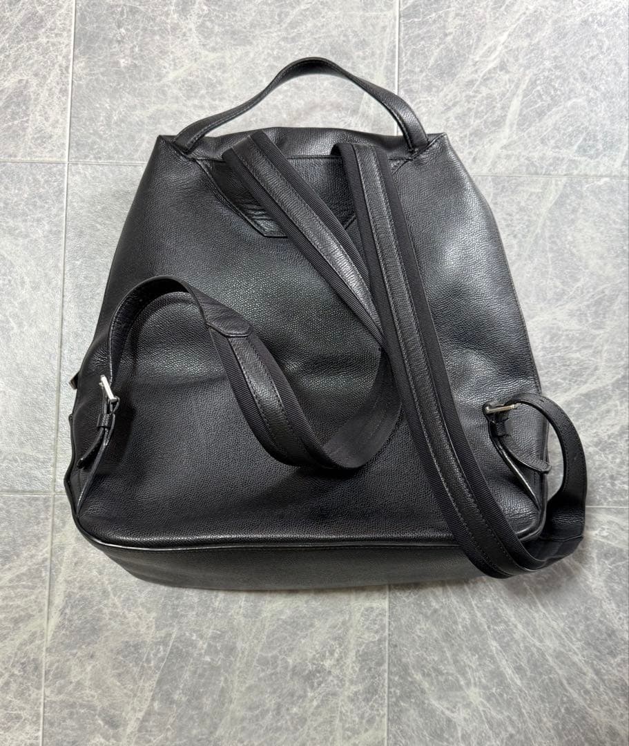 VALEXTRA ヴァレクストラ Vライン レザー リュック バックパック