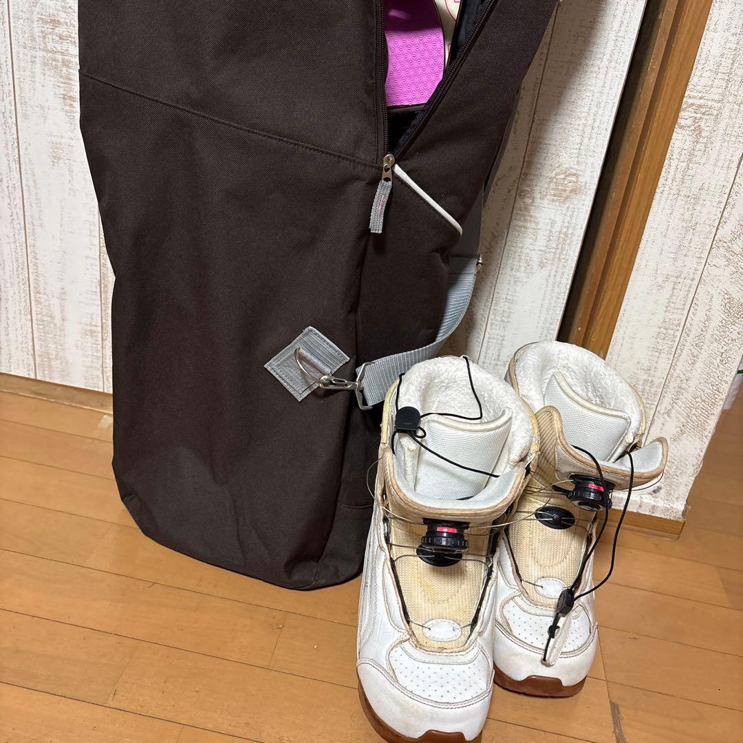 ロキシー　スノーボード4点セット（ボード・バインディング・ブーツ.バッグ）
