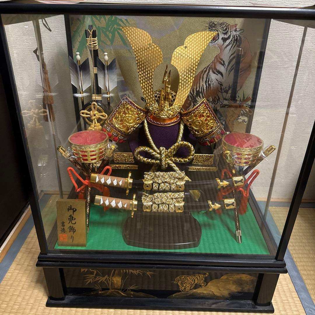 五月人形 兜⭐︎兜飾り⭐︎吉徳⭐︎こどもの日⭐︎子供の日⭐︎ガラスケース⭐︎