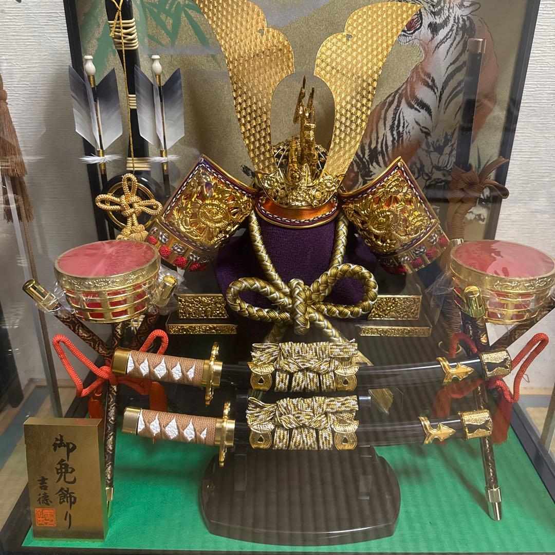 五月人形 兜⭐︎兜飾り⭐︎吉徳⭐︎こどもの日⭐︎子供の日⭐︎ガラスケース⭐︎