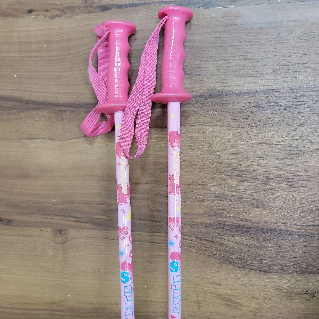 KAZAMA カザマ スキー 4点セット 106cm キッズ用 ジュニア ピンク