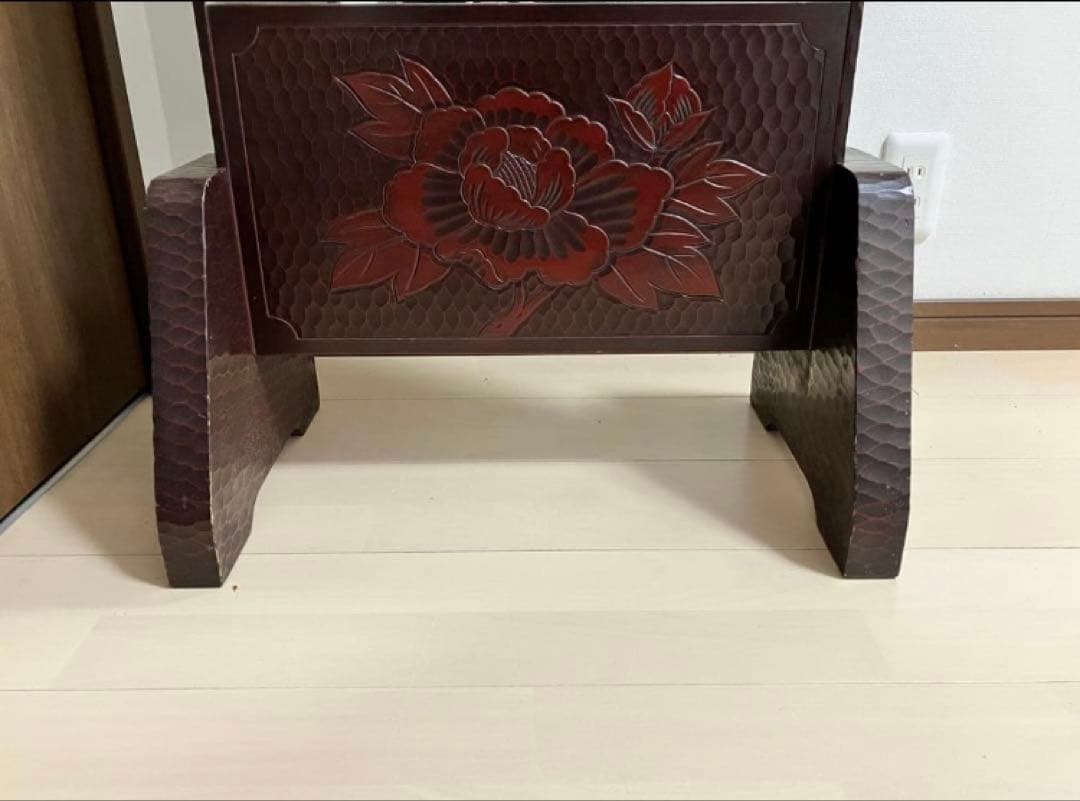 Nさん専用　木製スタンドミラー 鎌倉彫り