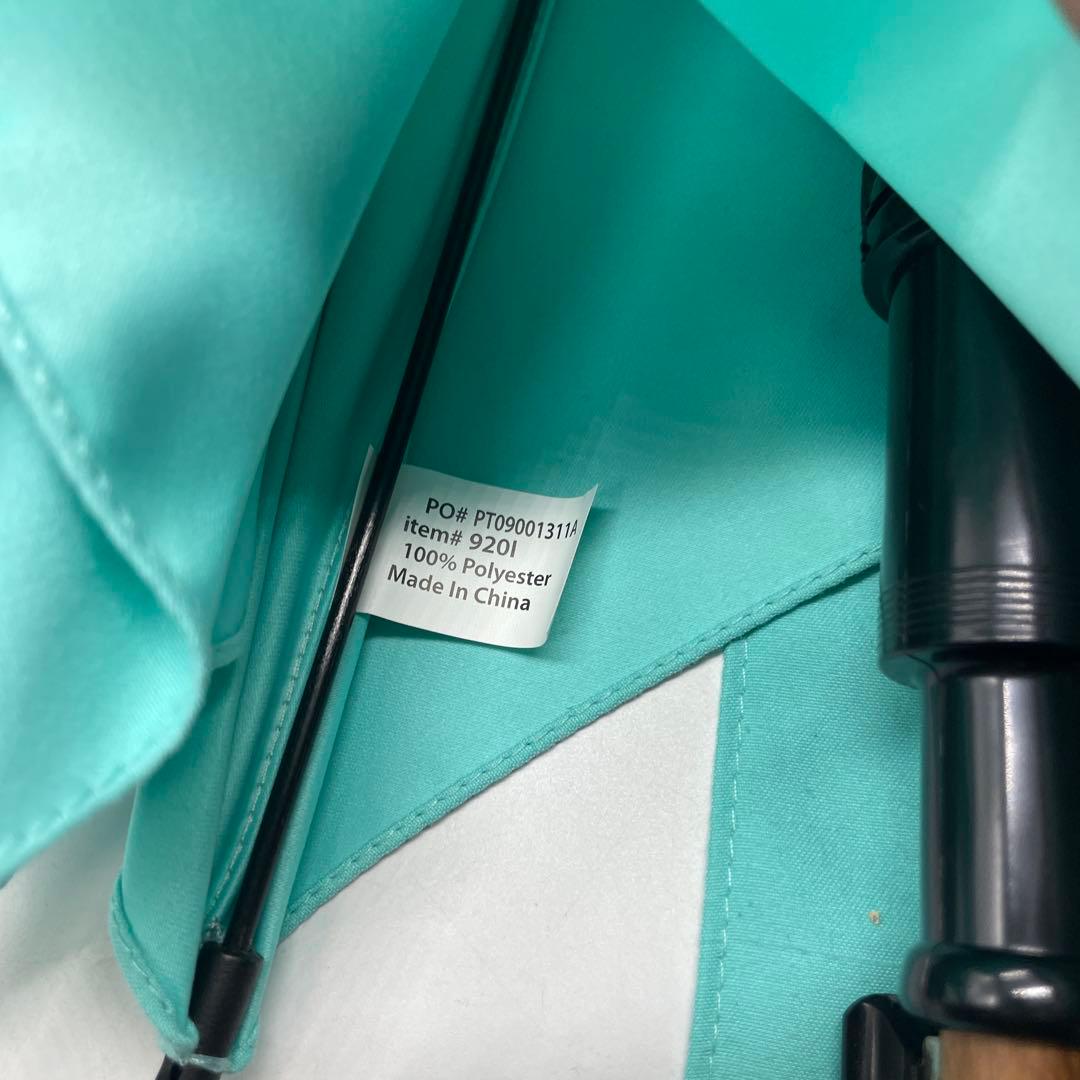 ティファニー ノベルティ 傘 パラソル Tiffany Blue ロゴ入り①