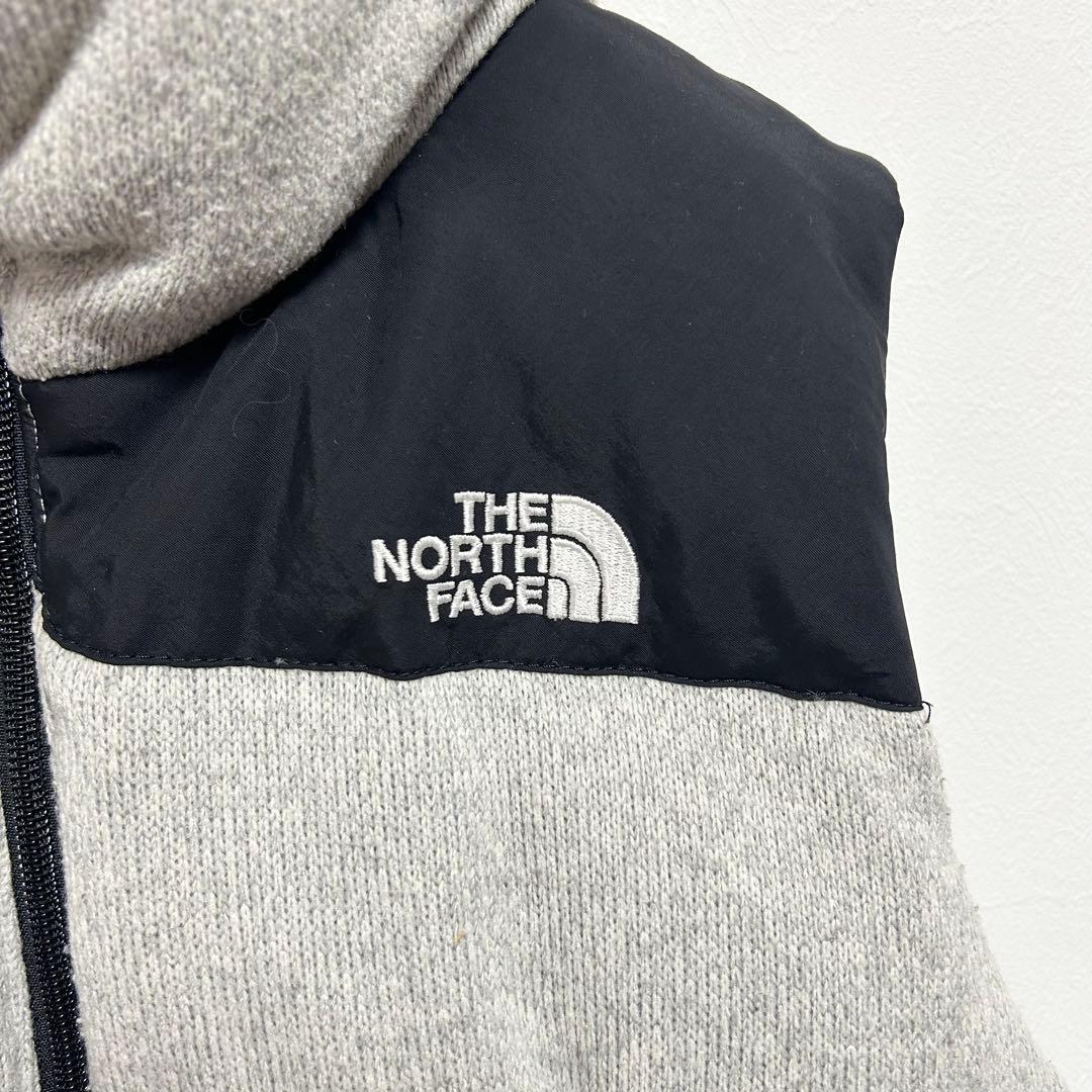 日本未入荷　海外限定　ノースフェイス　ダウンベスト　ニット　700FP グレー
