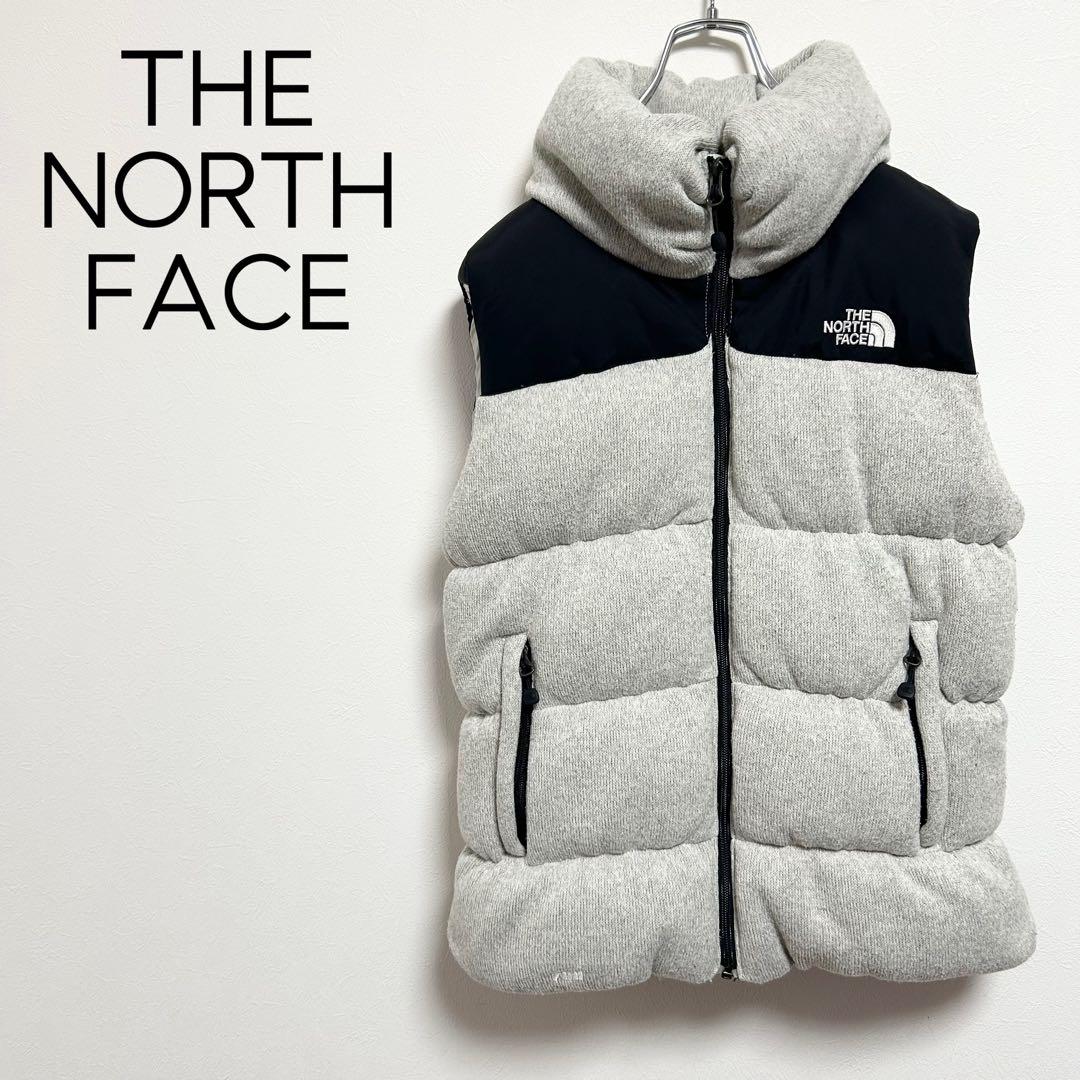 日本未入荷　海外限定　ノースフェイス　ダウンベスト　ニット　700FP グレー