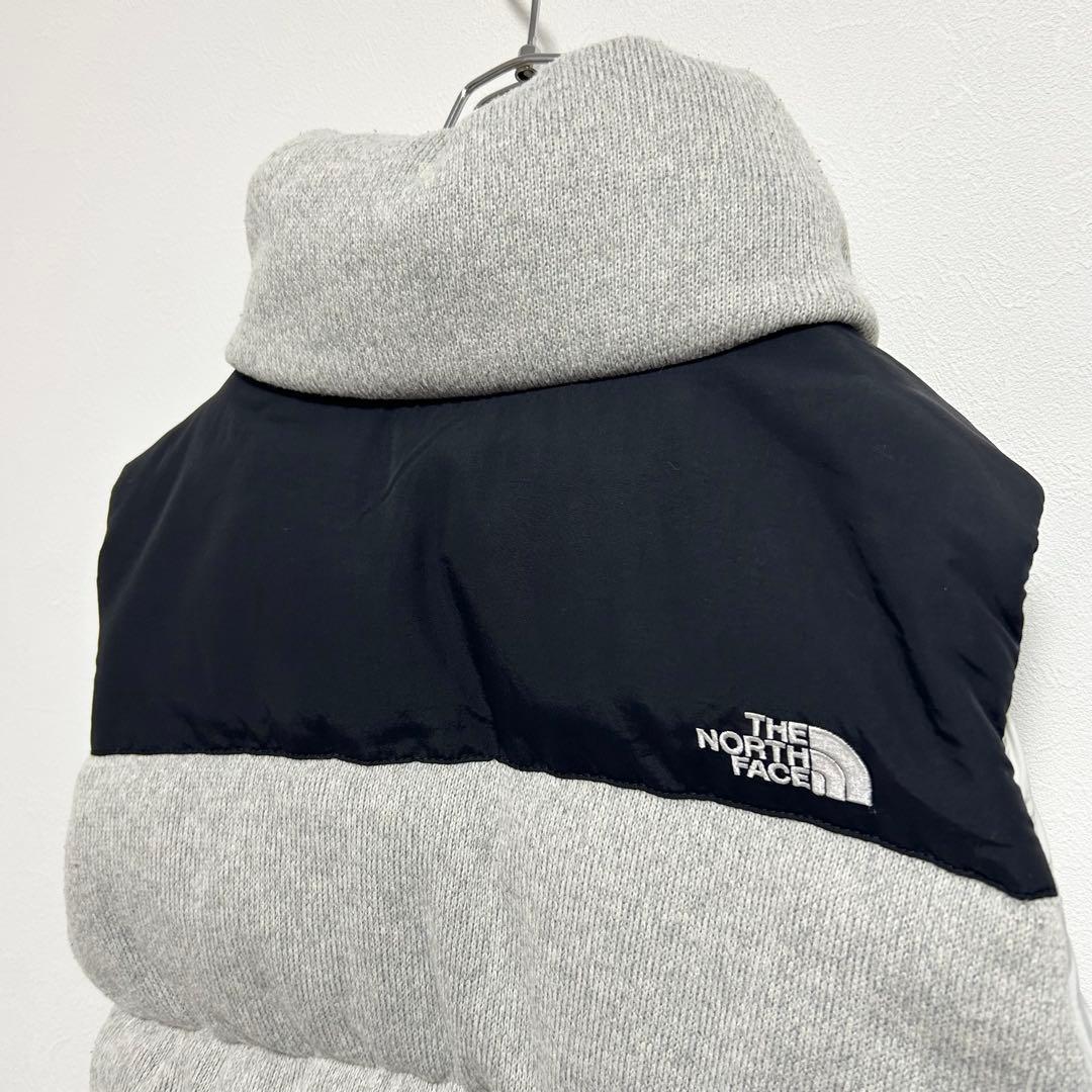日本未入荷　海外限定　ノースフェイス　ダウンベスト　ニット　700FP グレー