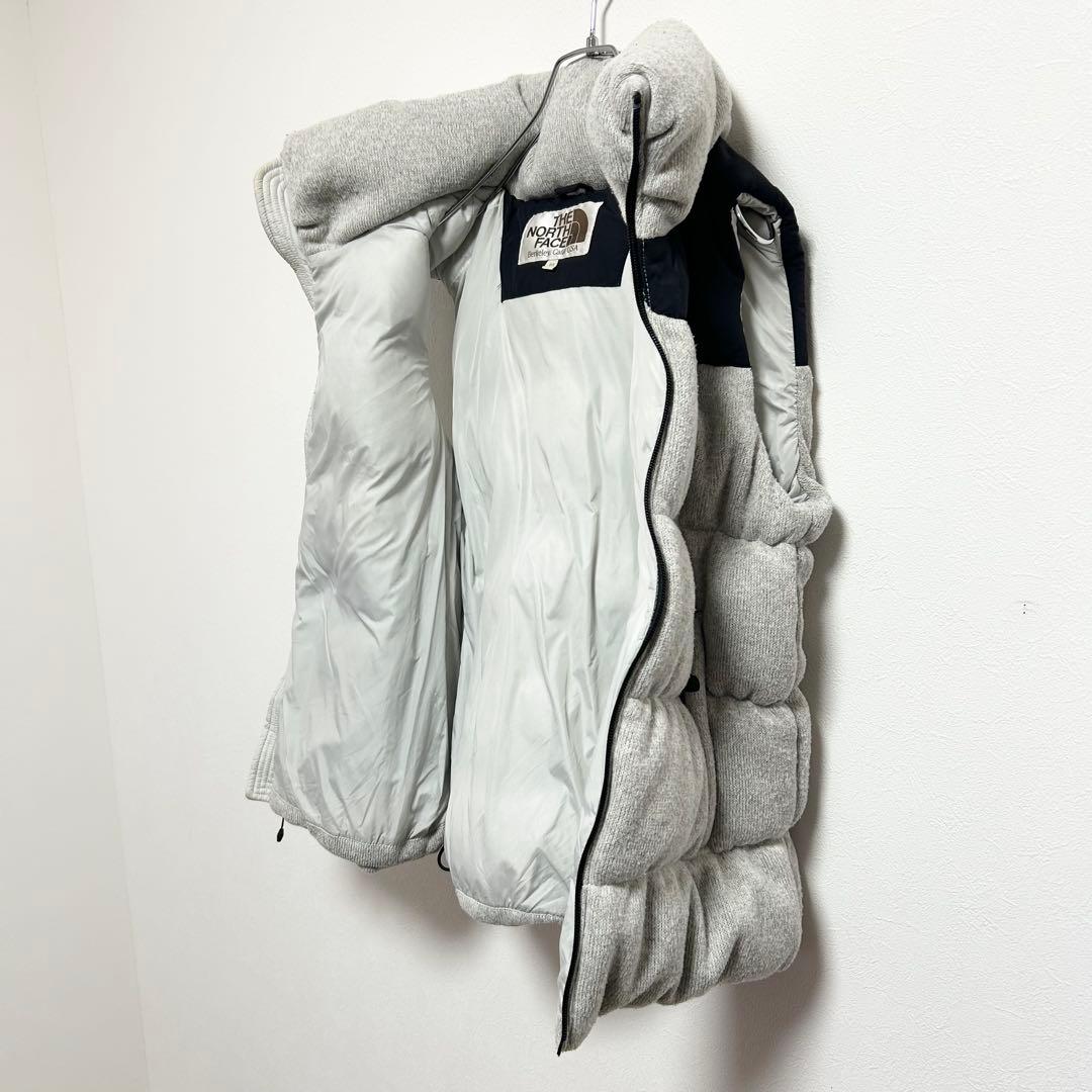 日本未入荷　海外限定　ノースフェイス　ダウンベスト　ニット　700FP グレー