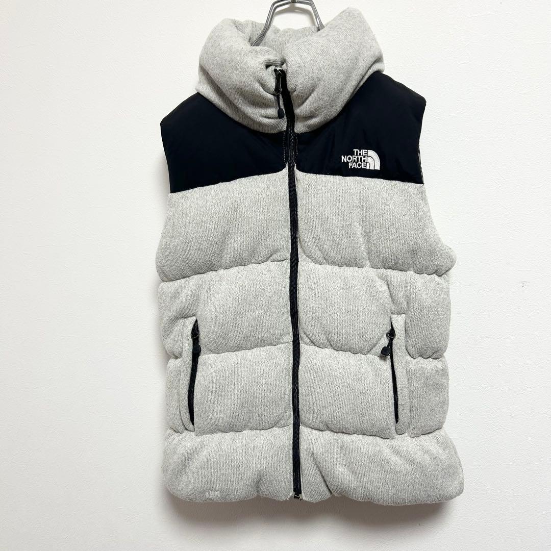 日本未入荷　海外限定　ノースフェイス　ダウンベスト　ニット　700FP グレー