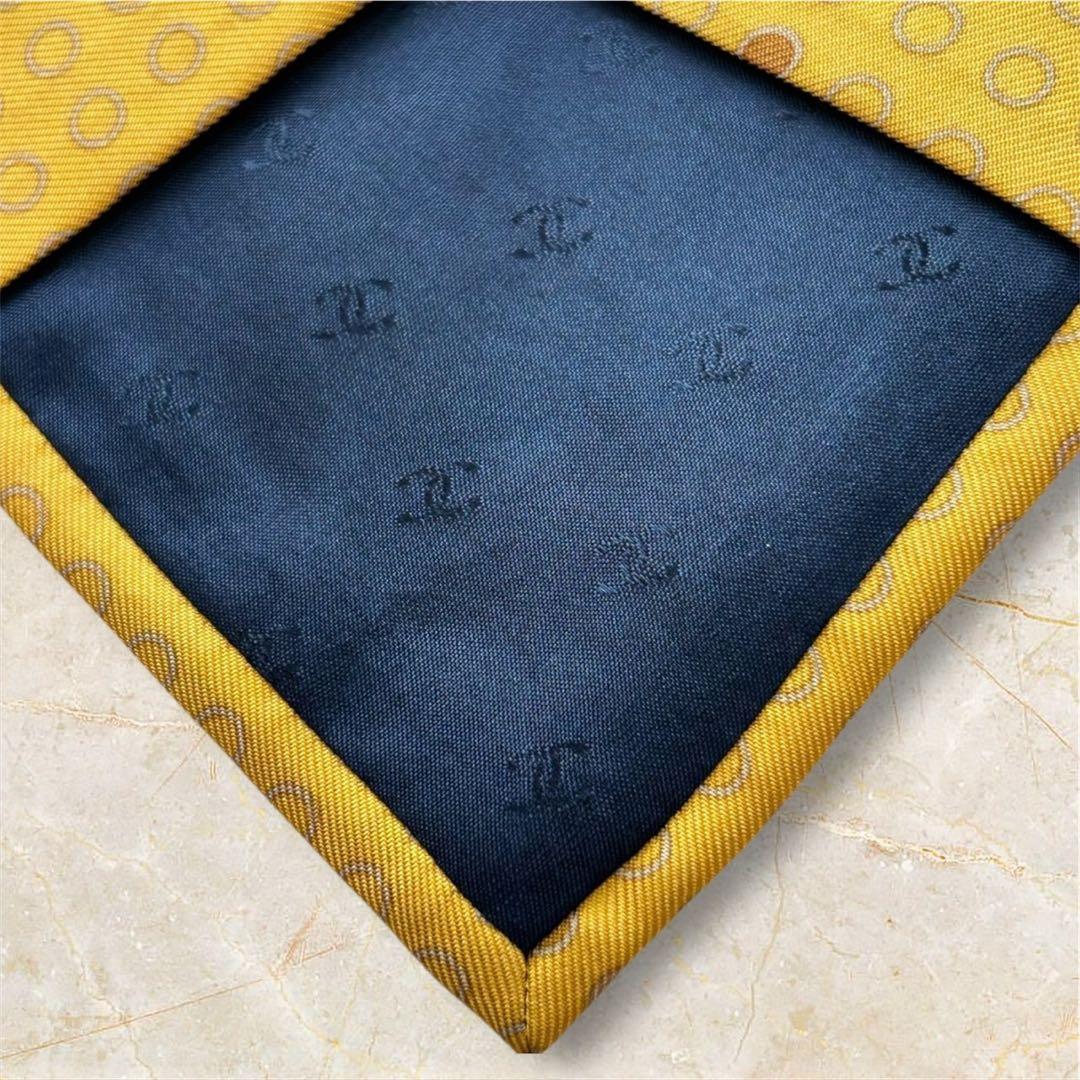 ガスティーノ様 ヴィンテージ シャネルシルク ネクタイ ゴールドチェーンタグ