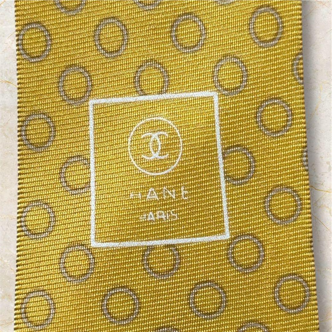 ガスティーノ様 ヴィンテージ シャネルシルク ネクタイ ゴールドチェーンタグ