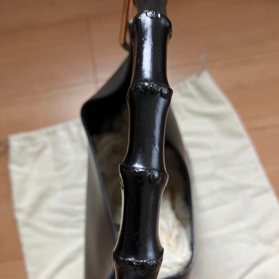 GUCCI グッチ バンブー レザー ポーチ付　トートバッグ