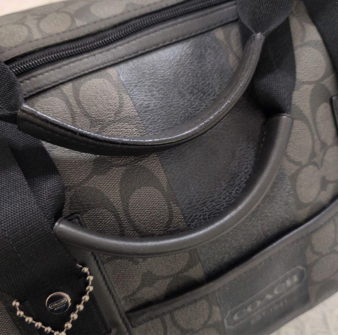 美品　即日発送　COACH ボストンバッグ レザー　PVC 旅行鞄　F77278