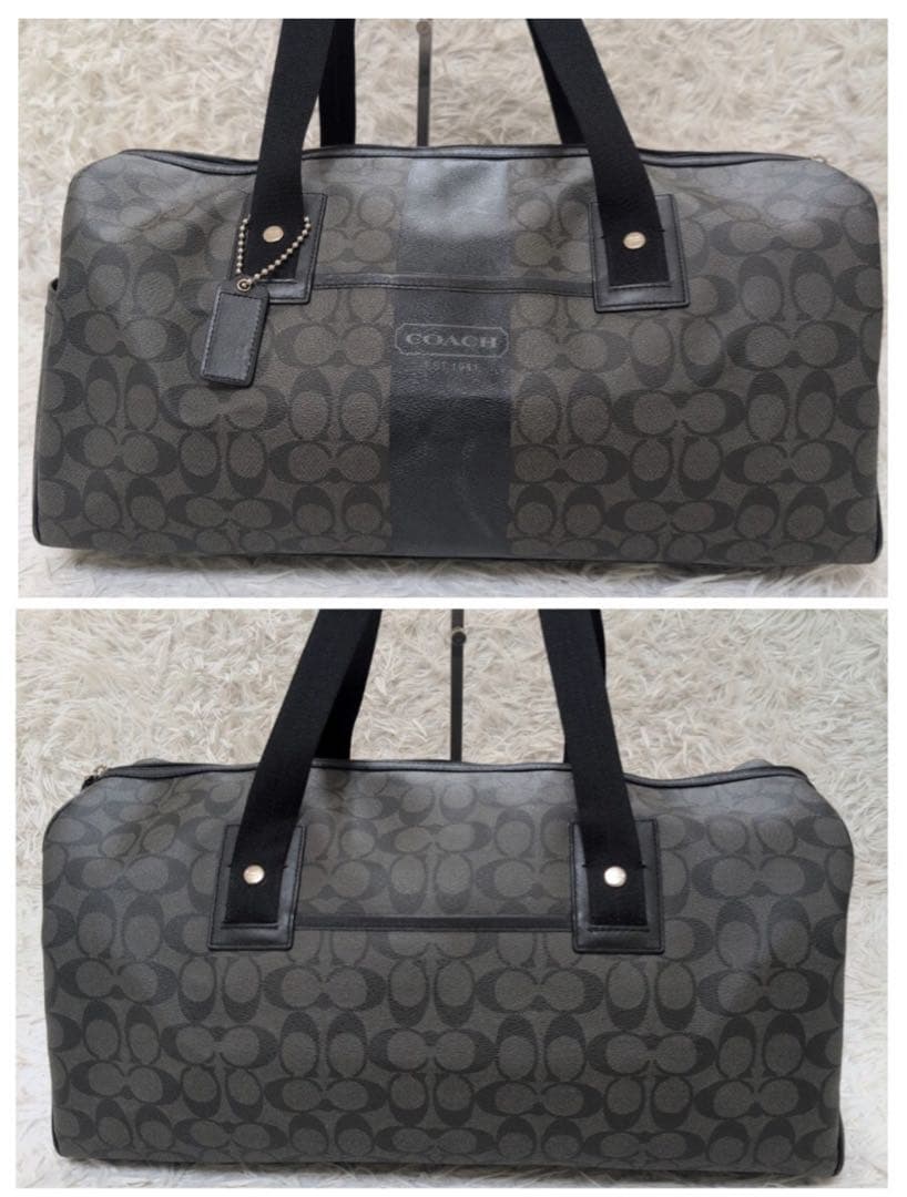 美品　即日発送　COACH ボストンバッグ レザー　PVC 旅行鞄　F77278