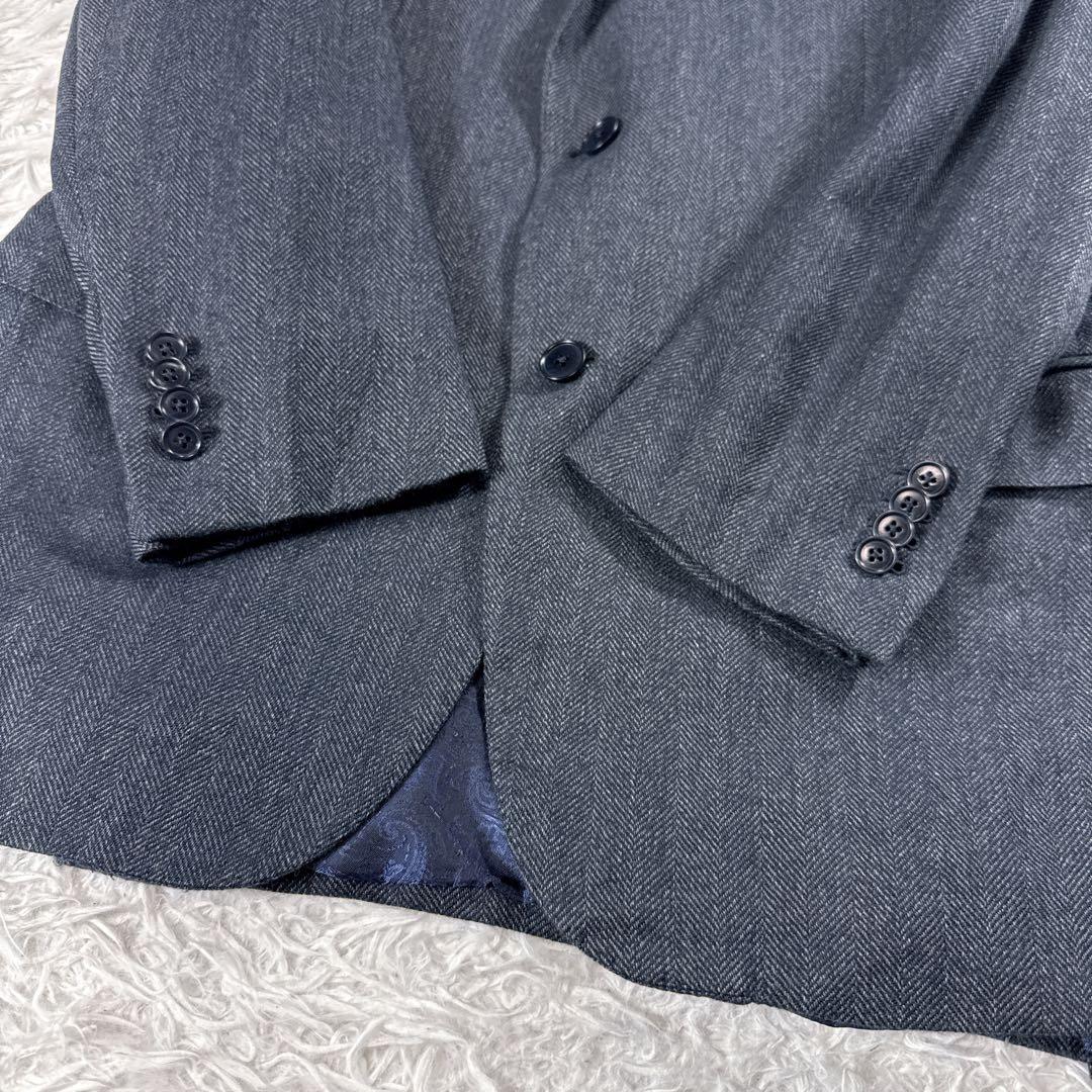 【アンゴラ混】スイス製 エルメネジルドゼニア ヘリンボーン ジャケット 52R