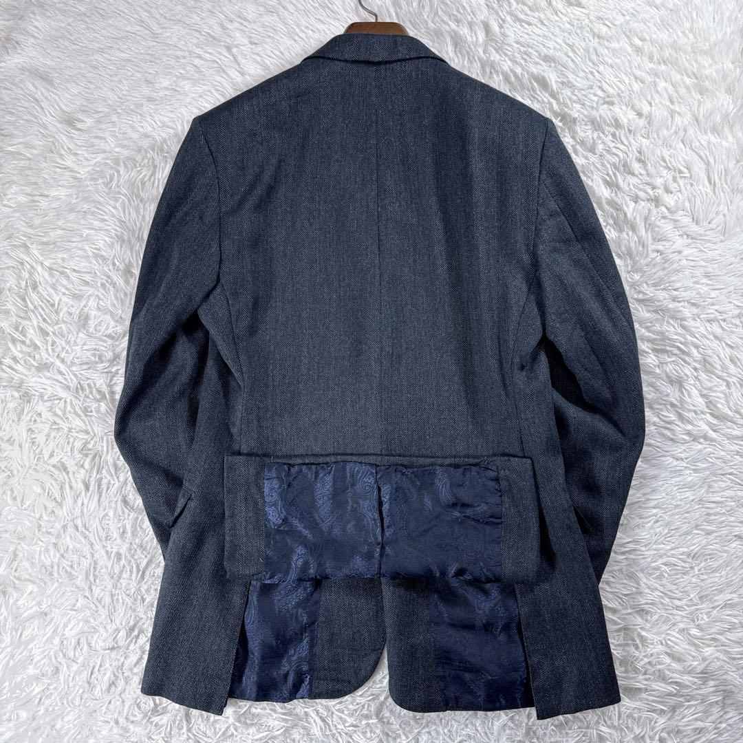 【アンゴラ混】スイス製 エルメネジルドゼニア ヘリンボーン ジャケット 52R