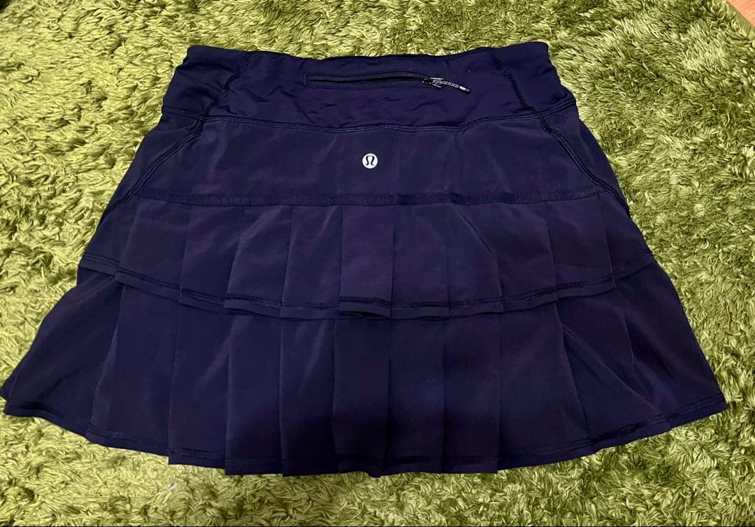 Lululemon インナーショーツ付きスカートヨガテニス サイズ4黒ルルレモン