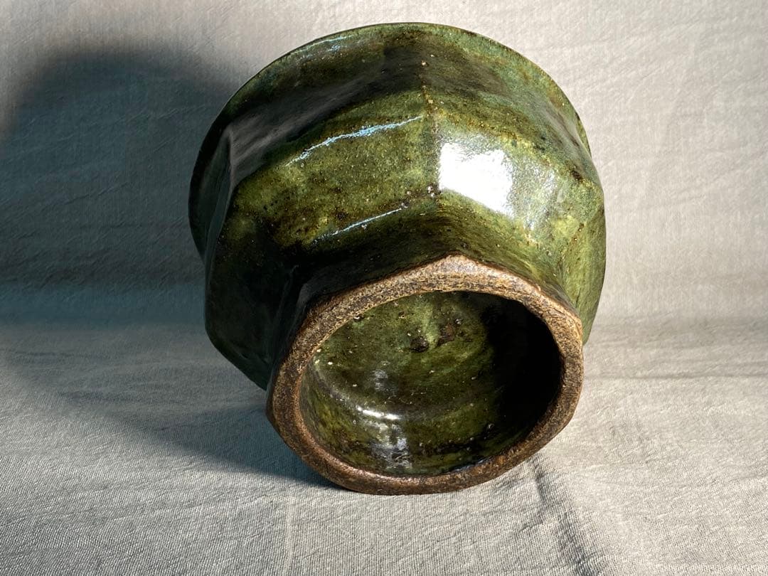 武内晴二郎作　鉄刷毛目面取鉢