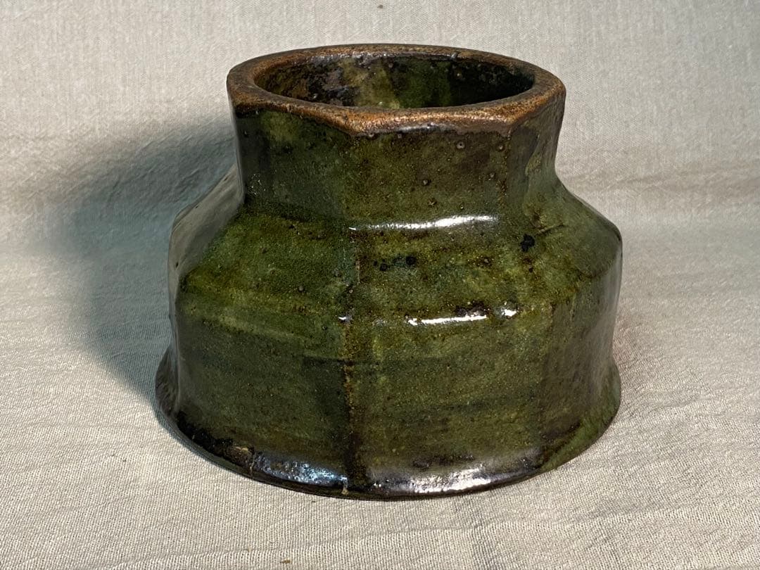 武内晴二郎作　鉄刷毛目面取鉢