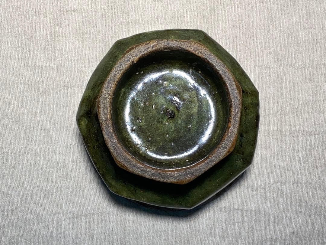 武内晴二郎作　鉄刷毛目面取鉢