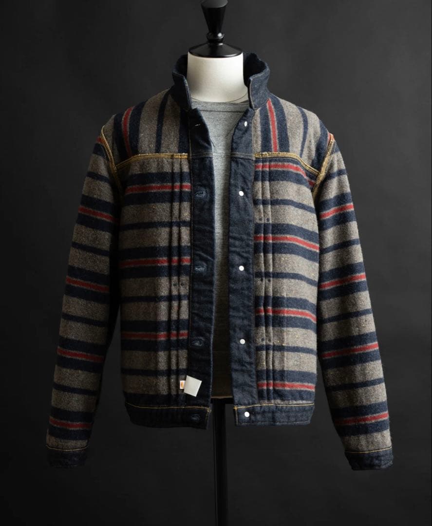 ビックジョン　M6013BL GR LABEL BLANKET JACKET