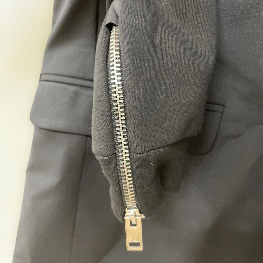 ディーゼル 2way フード付きテーラードジャケット ウール 黒 L