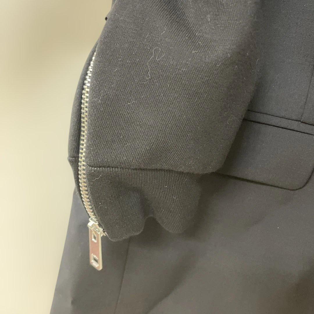 ディーゼル 2way フード付きテーラードジャケット ウール 黒 L