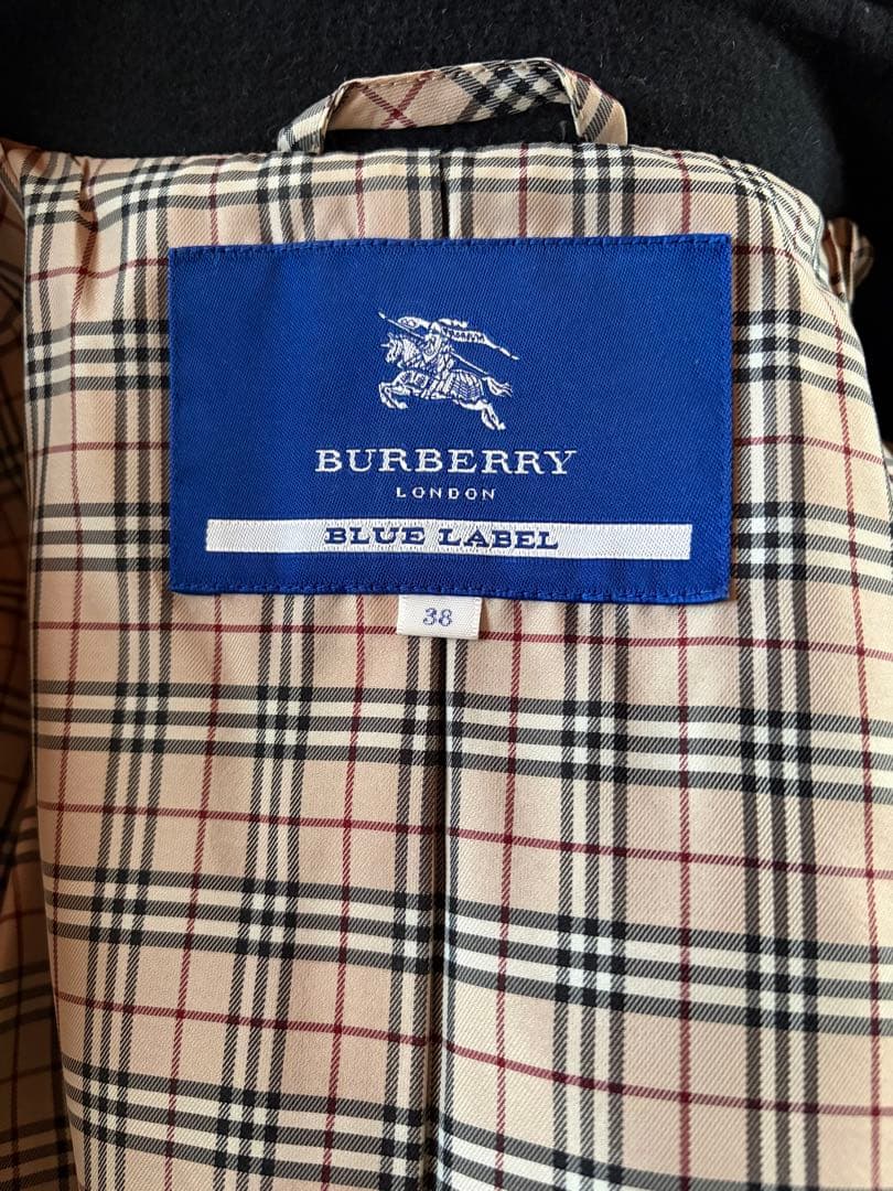 Burberryブルーレーベル/ブラックフリルロングコート