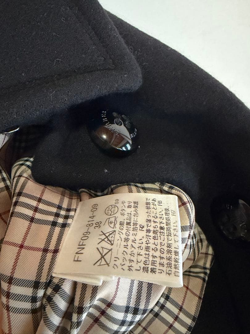 Burberryブルーレーベル/ブラックフリルロングコート