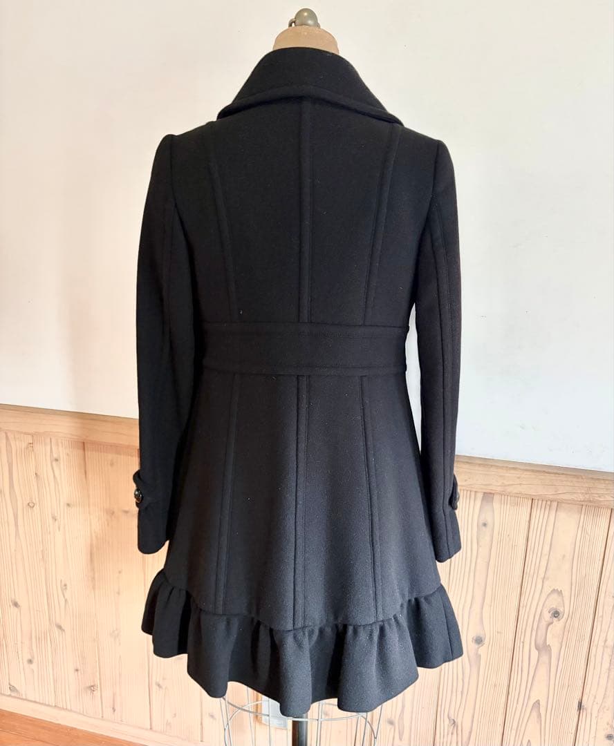 Burberryブルーレーベル/ブラックフリルロングコート