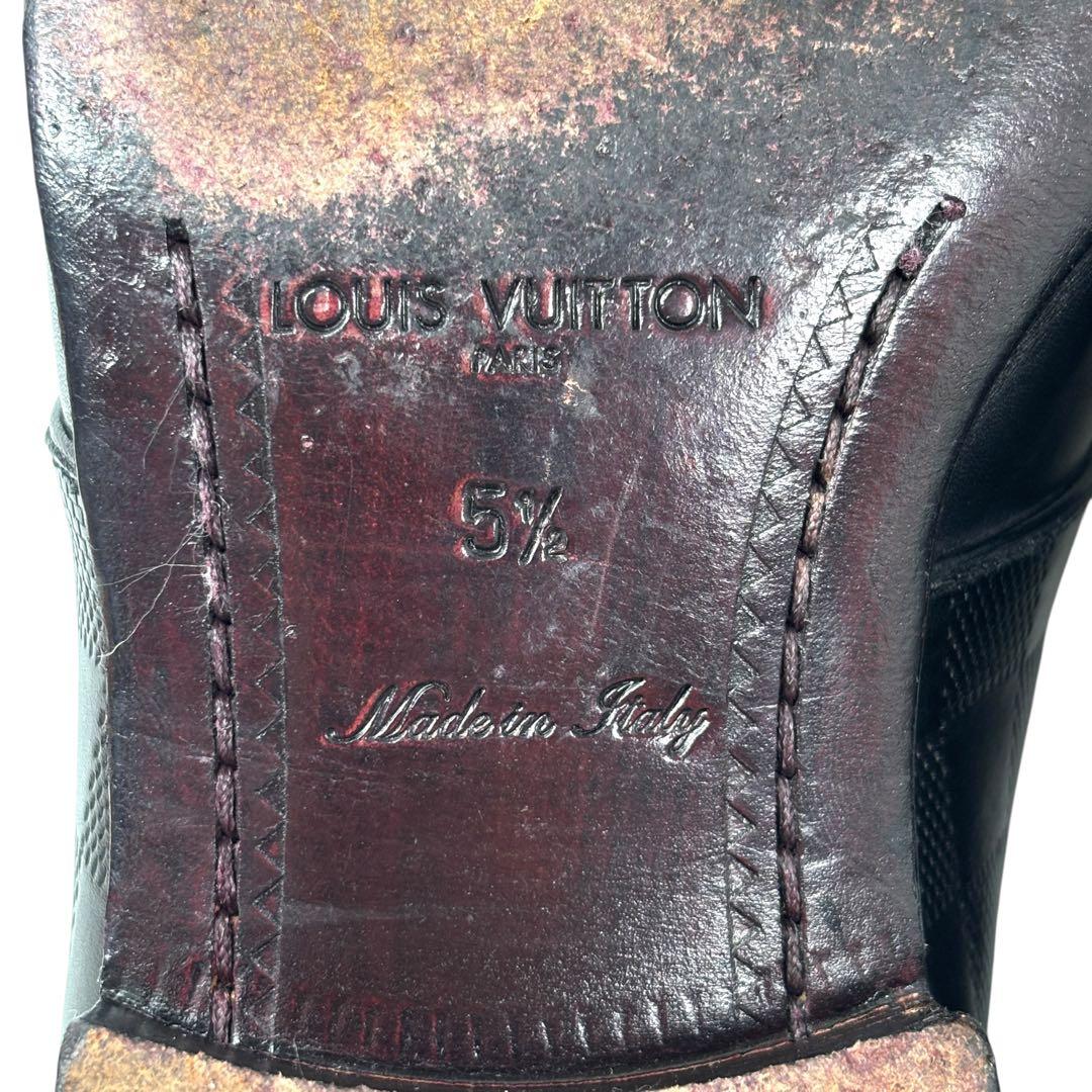 ルイヴィトン 5 1/2 25 ダミエ アンフィニ センターシーム ダービー